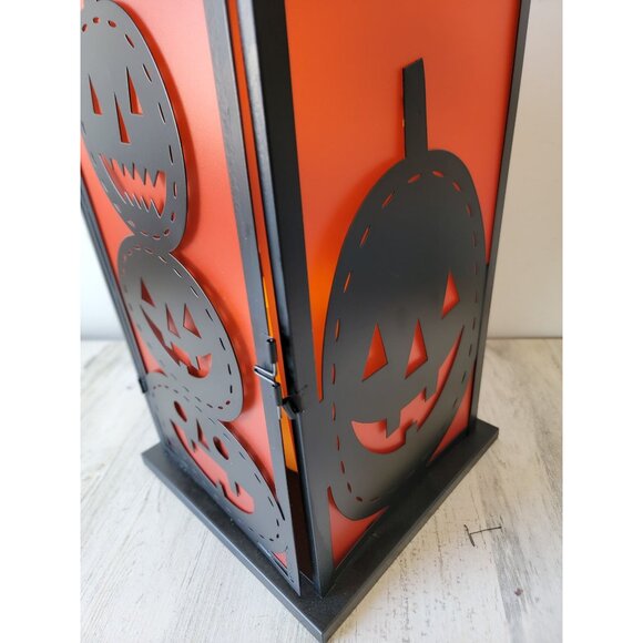 Large‎ Halloween Lantern led pumpkin metal home decor light up - Picture 5 of 11